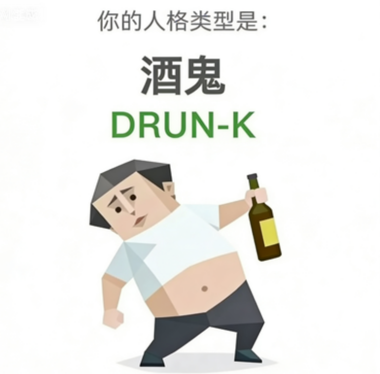 酒鬼（DRUNK）SBTI 人格插画