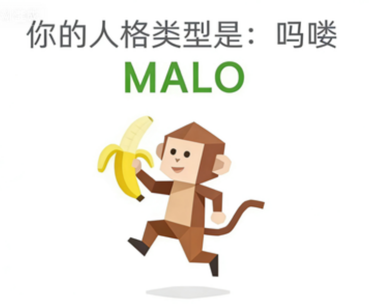 吗喽（MALO）SBTI 人格插画