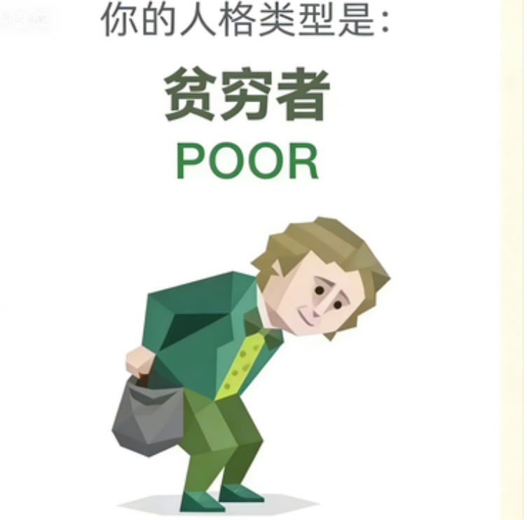 贫困者（POOR）SBTI 人格插画